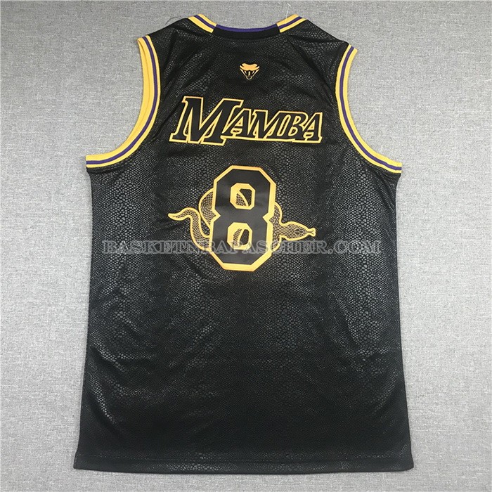 Maillot Los Angeles Lakers Kobe Bryant No 24 8 Black Mamba Noir